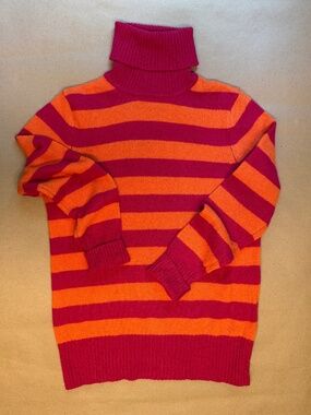 Label of Graded Goods LS Turtleneck L Fuchsia & Orange Stripe